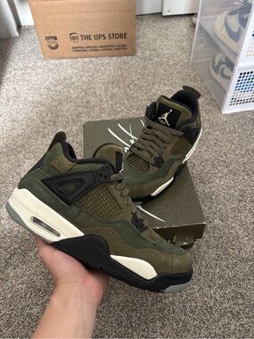 Jordan 4 craft olive